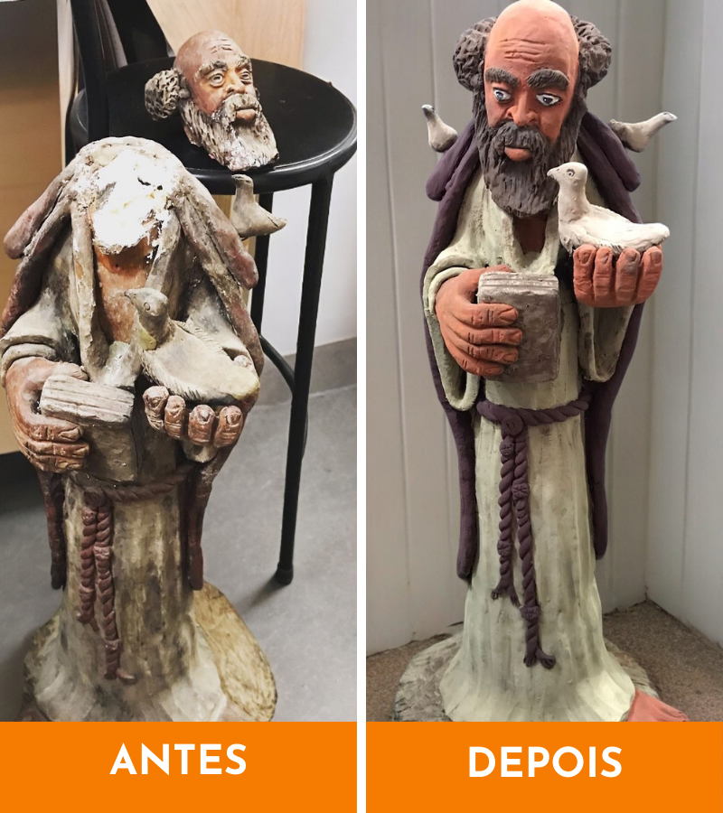 CB Antes e Depois 08 Apresentar peças restauradas